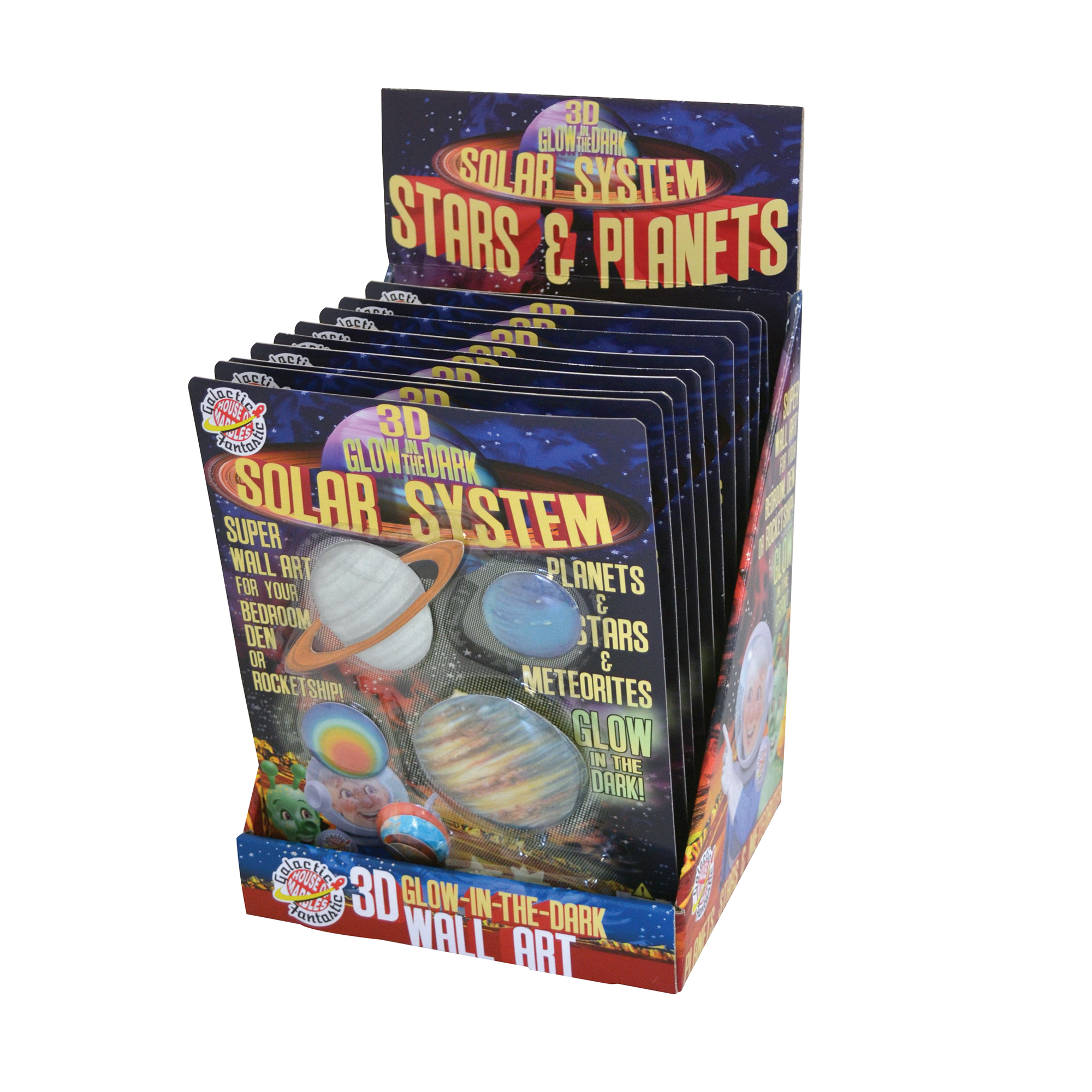 3D Glow in the Dark Solar System Wall Art Counter Display House of