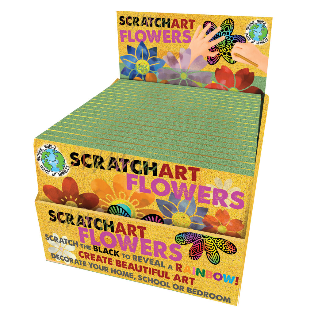 Scratch Art Pad - A4 - Pre Print (10pcs) Flower
