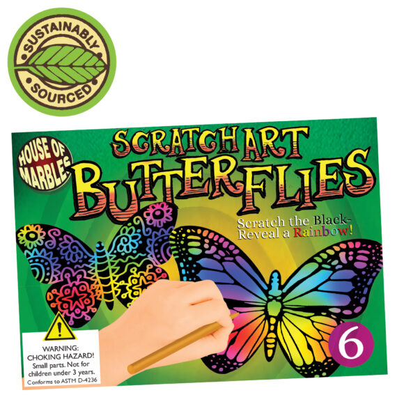 Scratch Art Set-Butterflies Counter Display – House of Marbles Australia