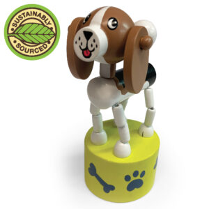 Wooden Wobbly Woofers Press-Up Toy (assorted)