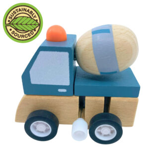 Wooden Clockwork Construction Vehicles Counter Display