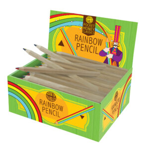 Wooden Rainbow Pencil Counter Display